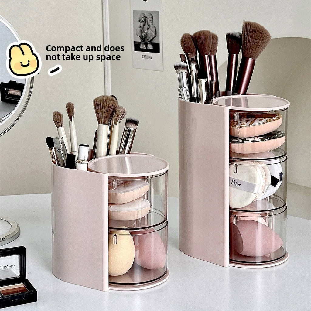 Desktop rotating cosmetic storage box
