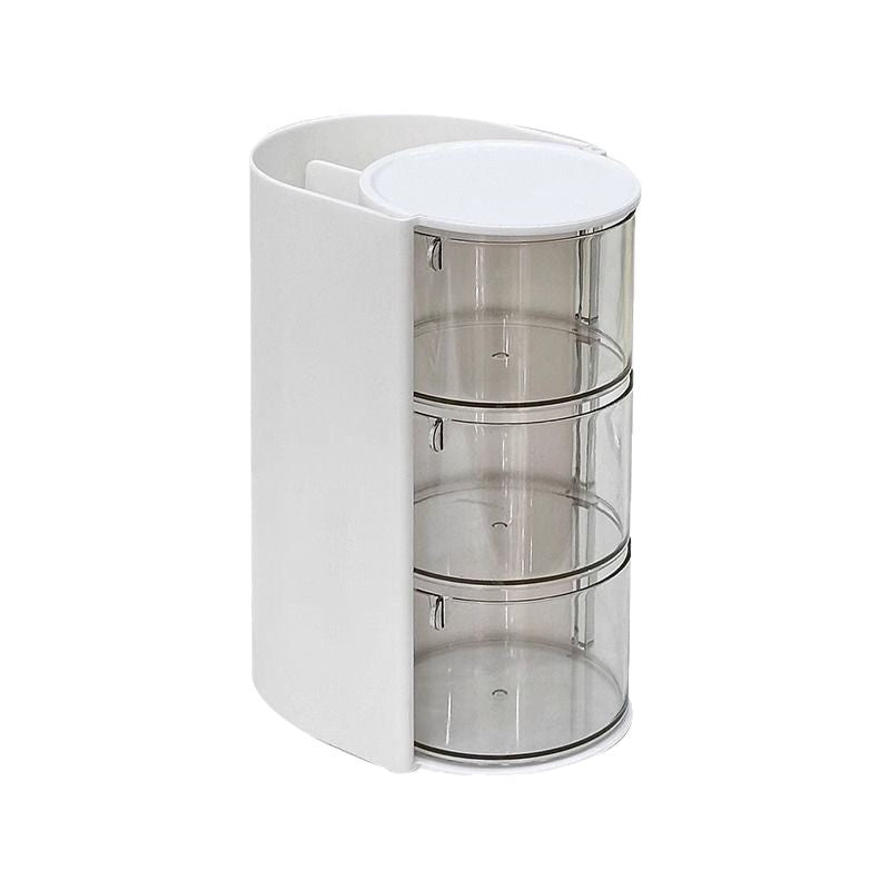 Desktop rotating cosmetic storage box