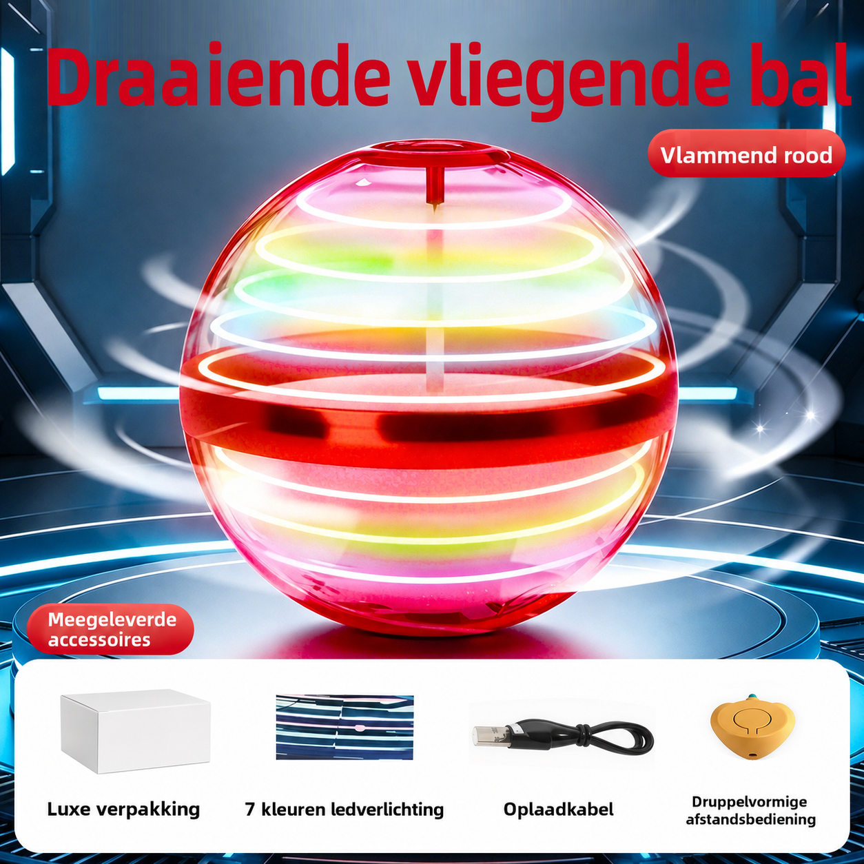 Zwevende UFO-bal met sensor en draaifunctie