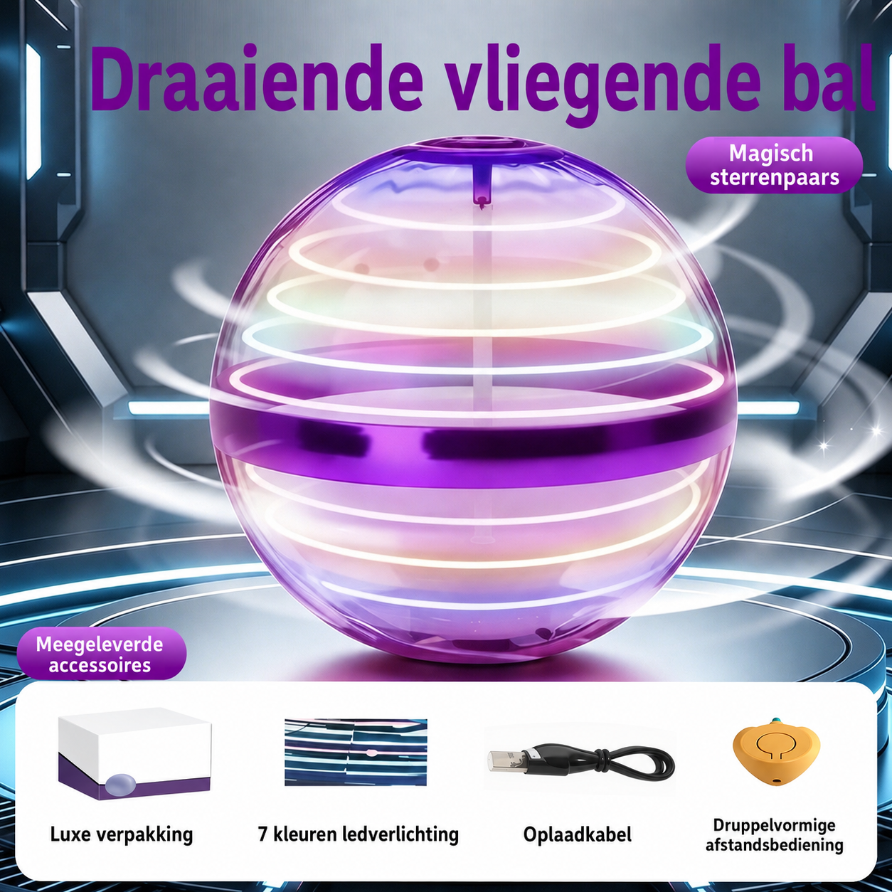 Zwevende UFO-bal met sensor en draaifunctie
