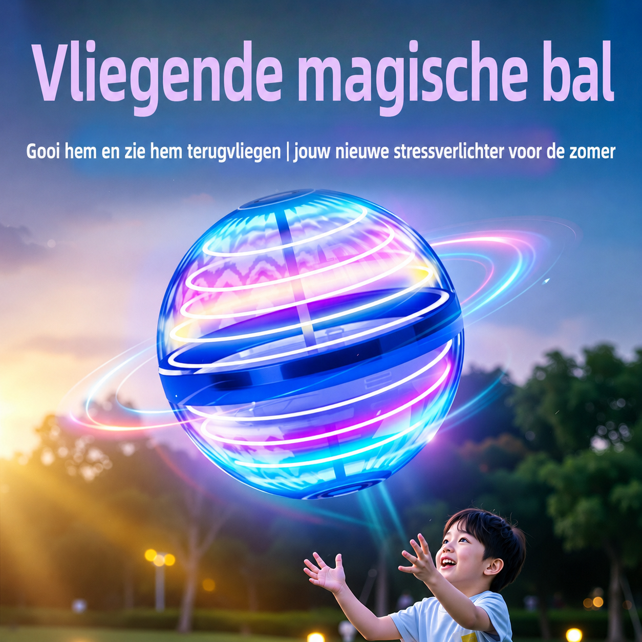 Zwevende UFO-bal met sensor en draaifunctie