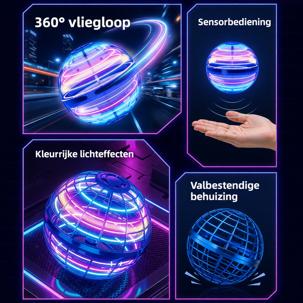 Zwevende UFO-bal met sensor en draaifunctie