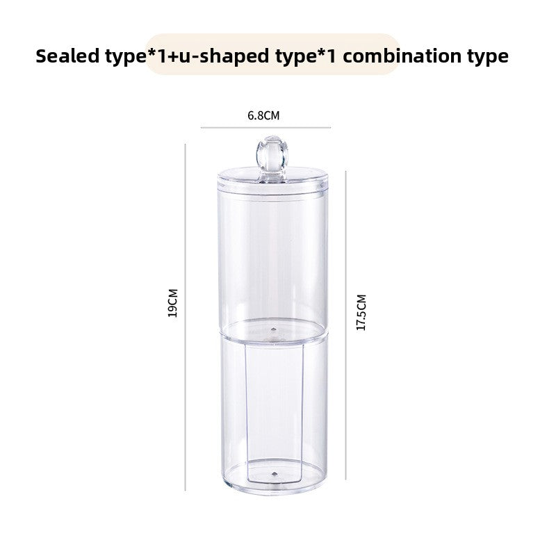 Transparent cotton pad storage box