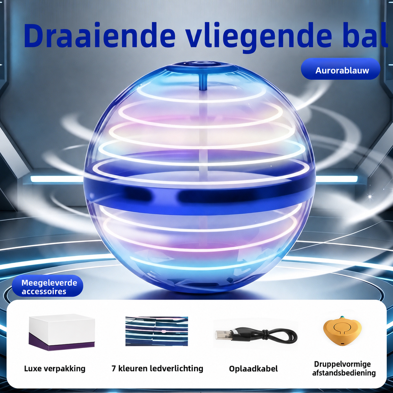 Zwevende UFO-bal met sensor en draaifunctie