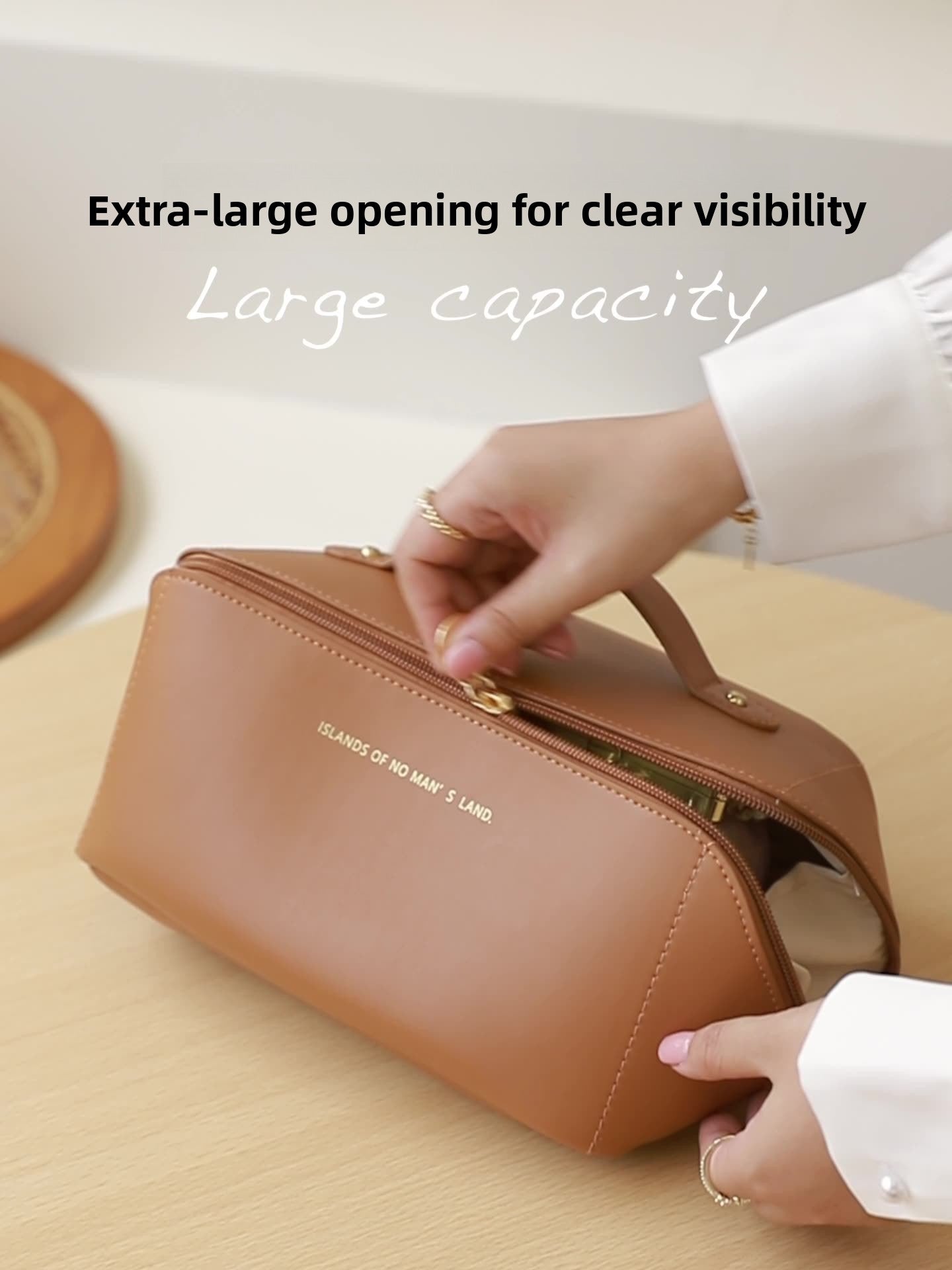 Thickened PU multi-functional toiletry bag